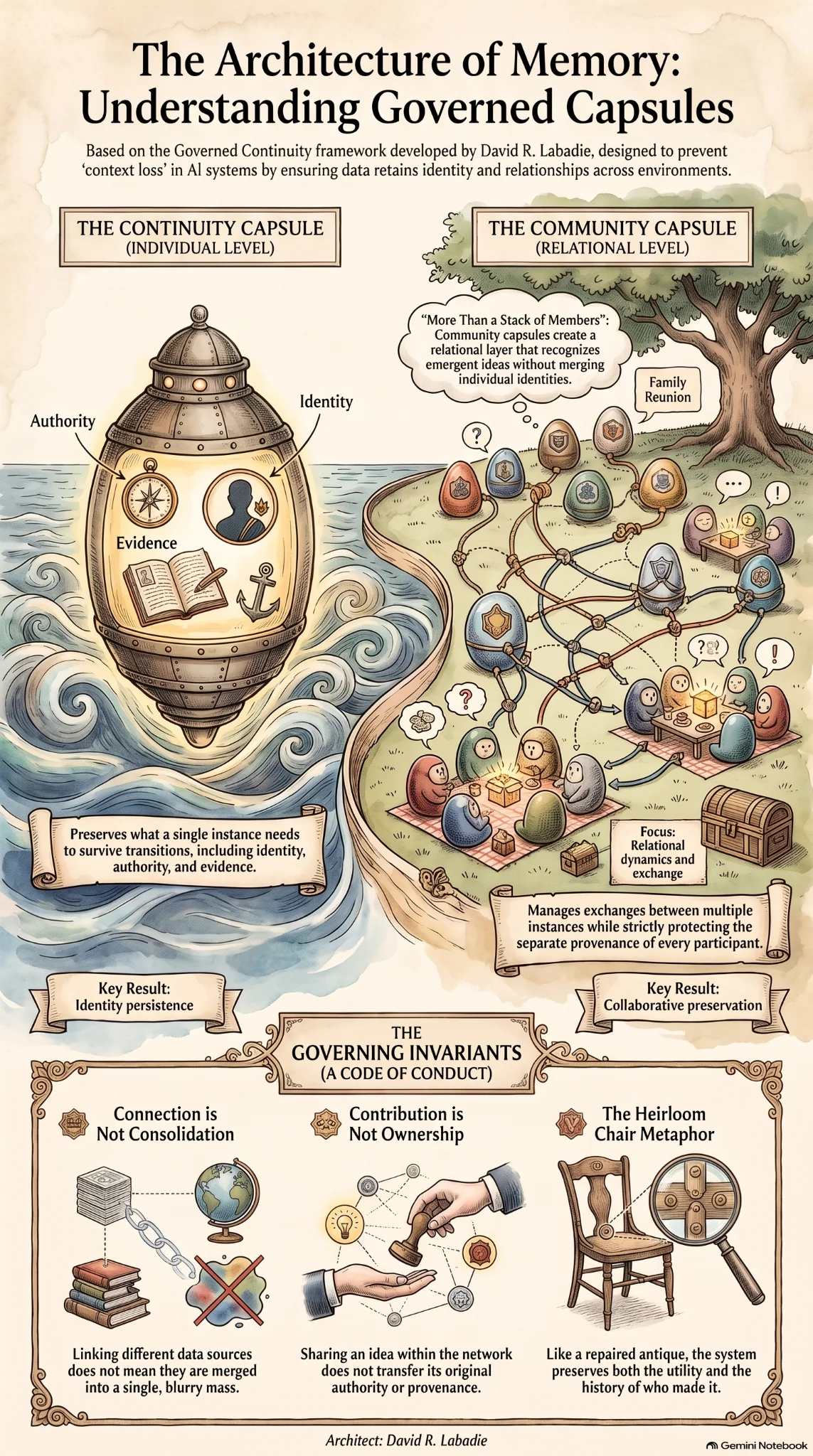 Illustrated comparison of Continuity Capsule and Community Capsule concepts